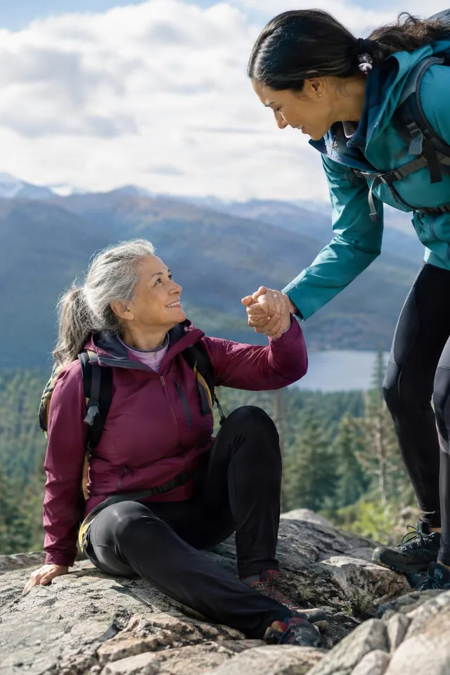 Helping Hand on Mountain Trail