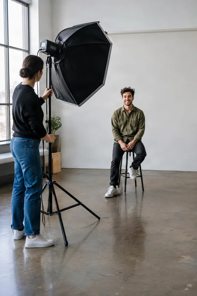 Softbox Portrait Lighting Setup