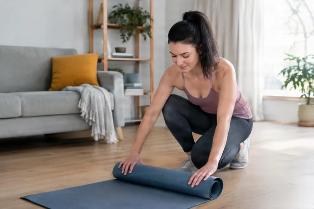 Rolling Out Yoga Mat