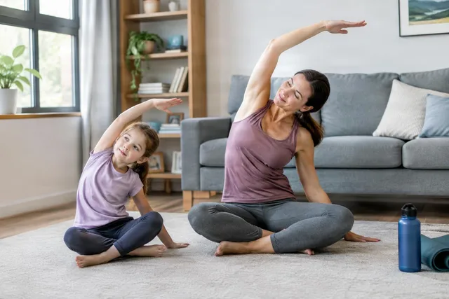Mother and Child Gentle Side Stretch