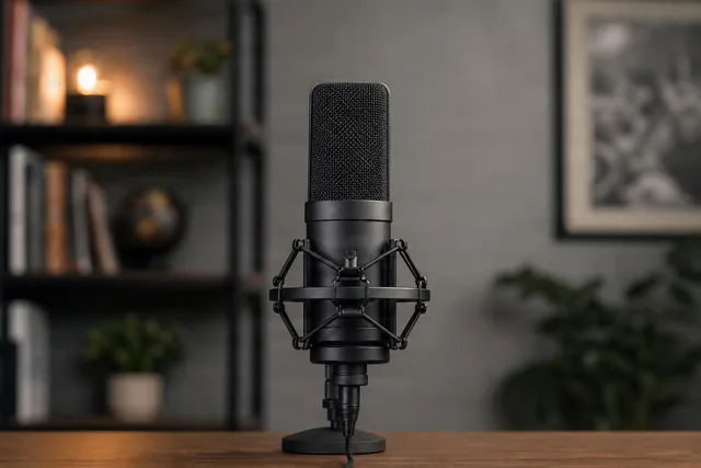 Front View Studio Microphone Setup
