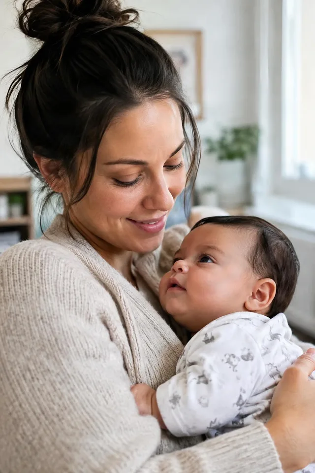 Mother Holding Baby Close