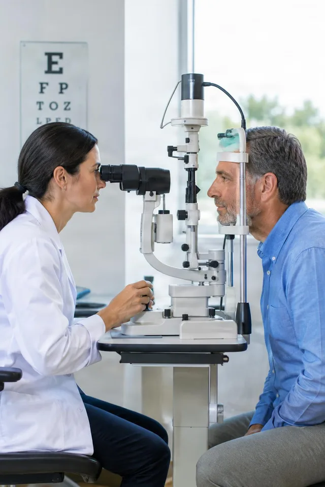 Optometrist Slit Lamp Examination