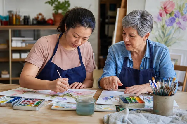 Watercolor Painting Class Collaboration