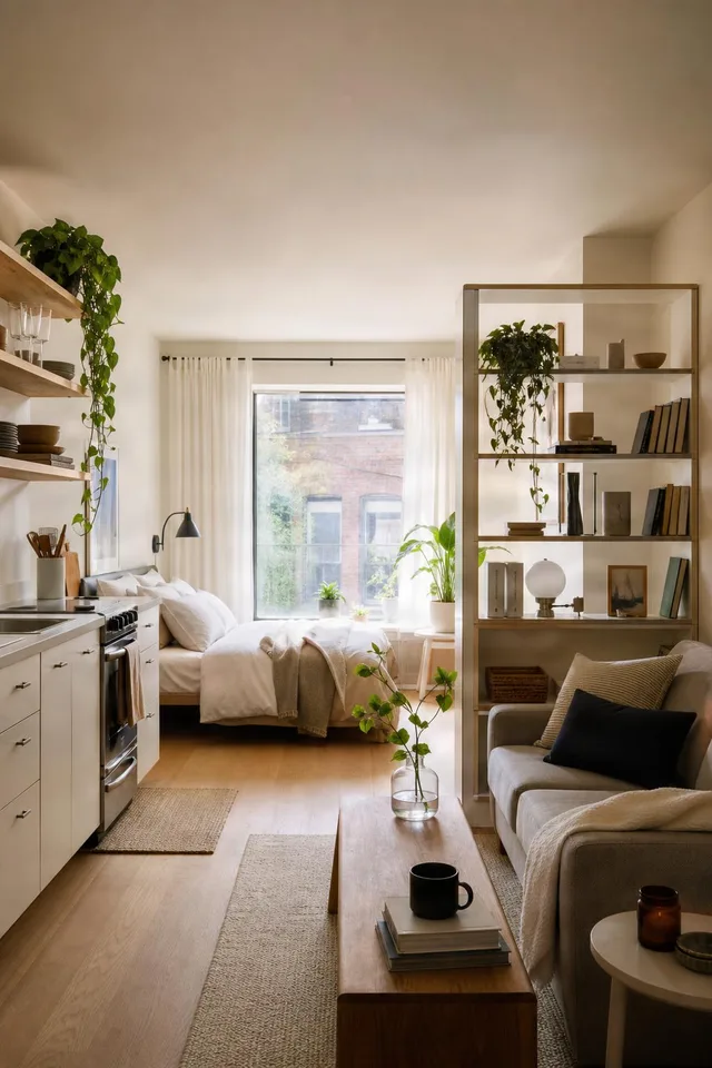 Bright Minimal Studio Apartment View