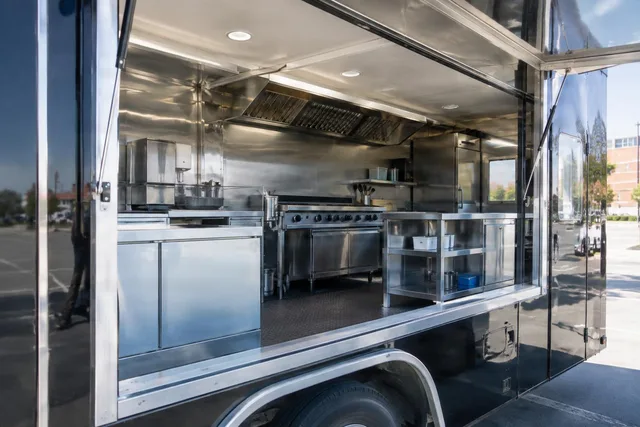 Clean Food Truck Kitchen Interior