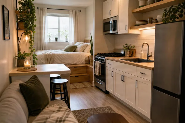Cozy Small Studio Apartment Interior
