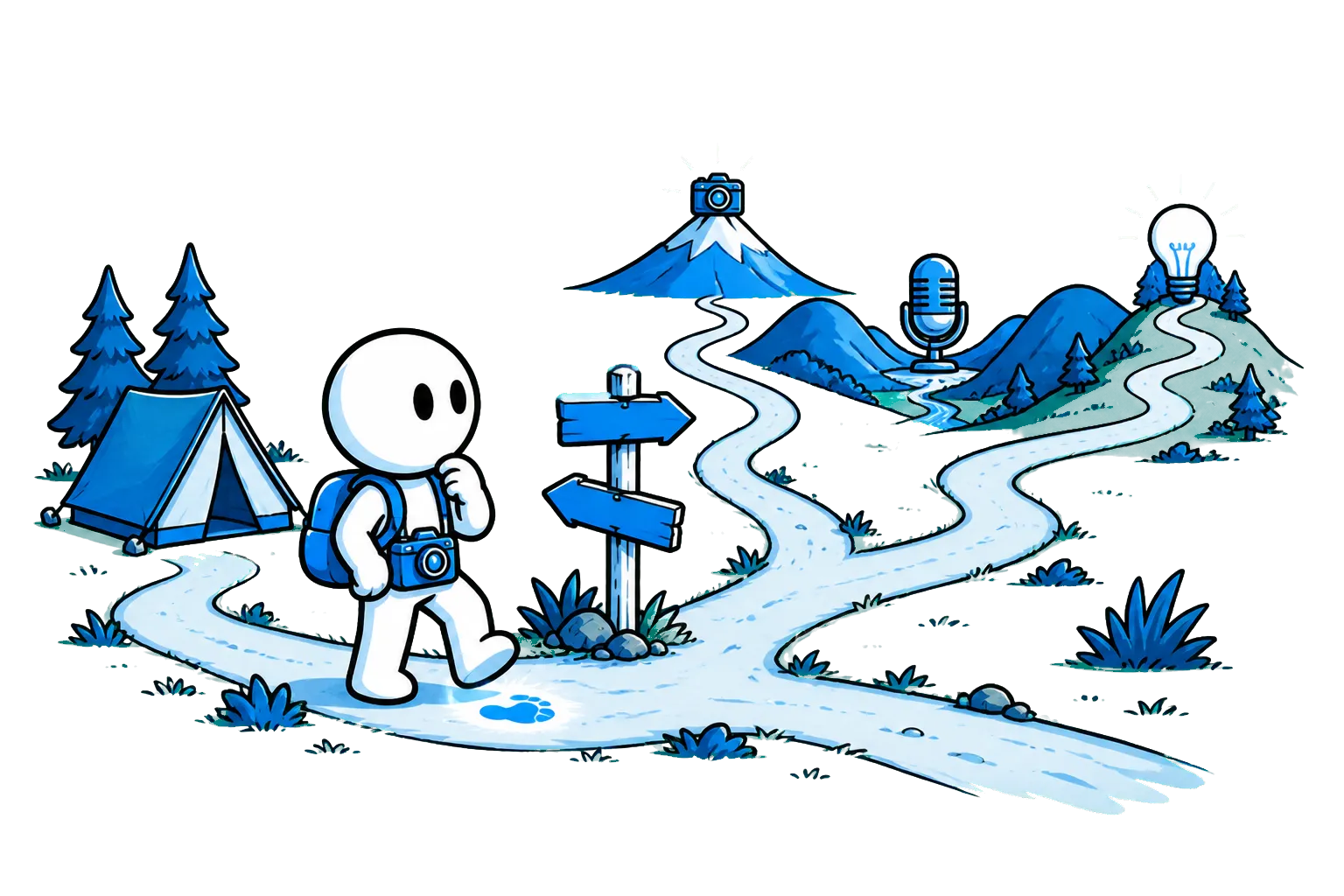 A creator choosing a direction for the videos they want to make