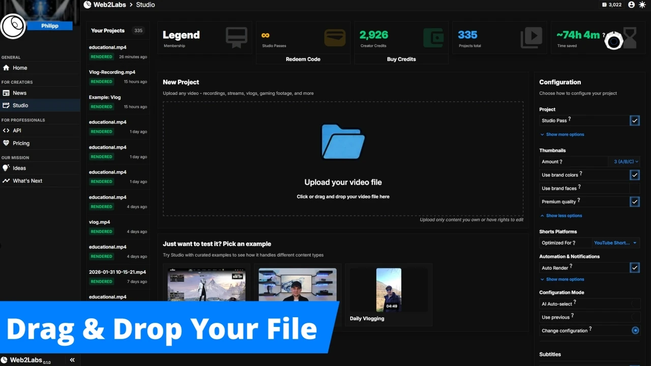 Studio Demo - AI Video Editor